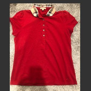 Excellent Condition Burberry Brit Polo Red Women's XL